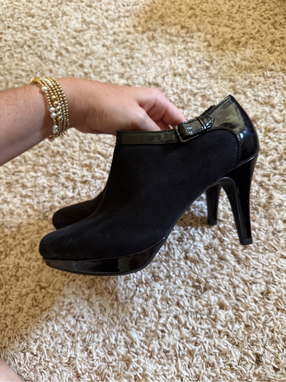 Bandolino Cruzie Platform High Heel Black Bootie